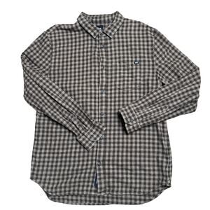 VANS OFF THE WALL MEN CLASSIC XL EXTRA LARGE BROWN LONG SLEEVE BUTTON UP SHIRT